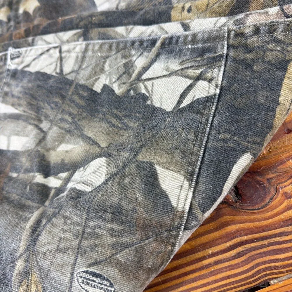 Vintage 90s Wrangler Real Tree Camo Pants Double Knee Straight Leg Men’s 40x30
